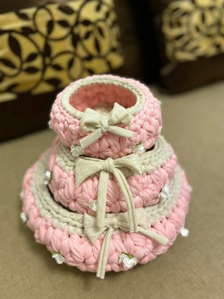 Blush Bow Keepsake Basket
