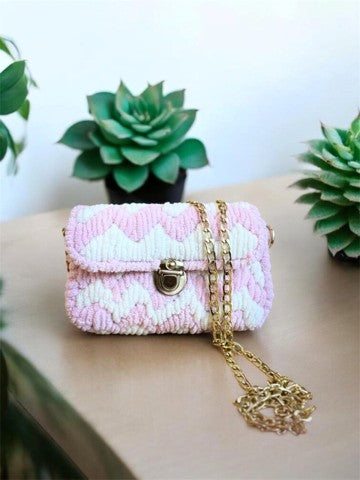 Cotton Candy Crochet Sling Bag