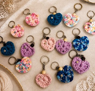 HeartScript Personalized Keychain