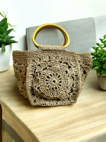 Voguewood Raffia Luxe Purse