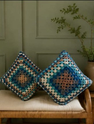 Royal Verde Crochet Pillow Cover